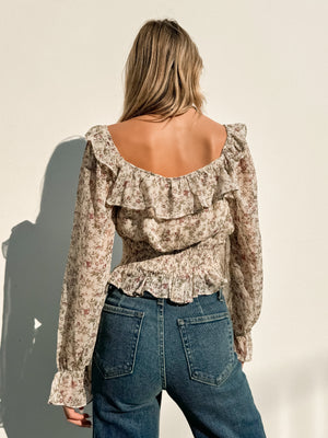 Wild Flower Ruffle Blouse - Stitch And Feather