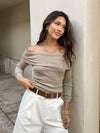 Our Anthem Knit Top in Oatmeal - Stitch And Feather