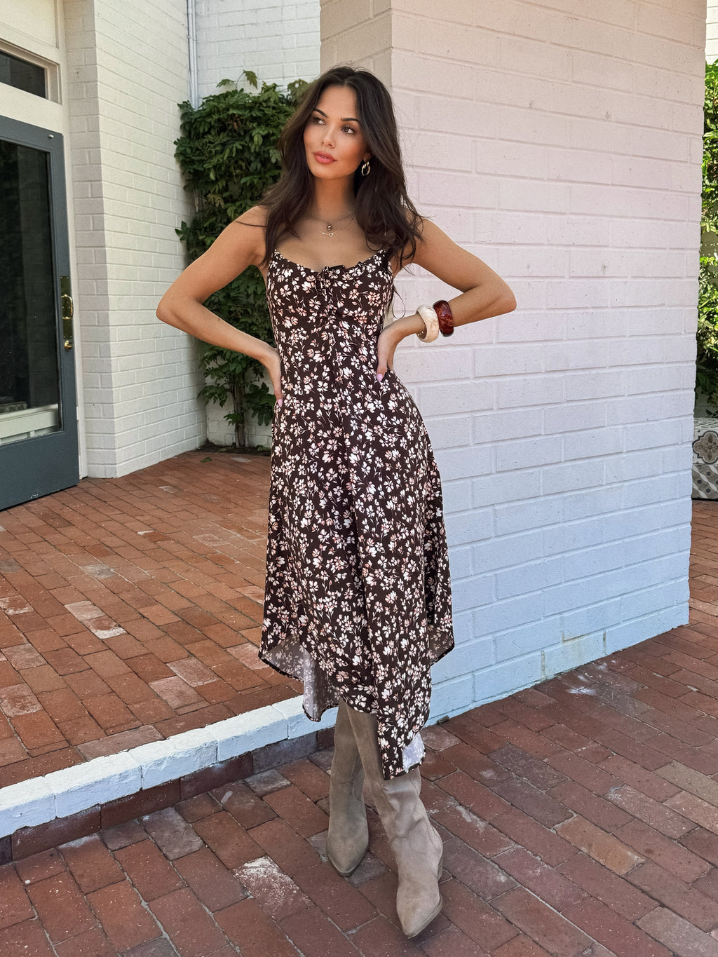 Terra Floral Midi Dress