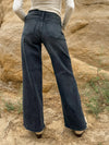 Hideaway Wide Leg Jeans in Washed black