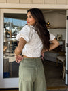 Emery Tie Front Top - Stitch And Feather