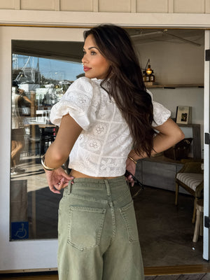Emery Tie Front Top - Stitch And Feather