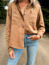 Falling Leaves Corduroy Button Down - Stitch And Feather