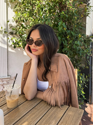 Blaine Fringe Suede Jacket - Stitch And Feather