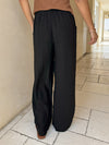 Camden Linen Pants in Black - Stitch And Feather