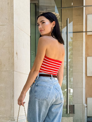 Strawberry Cream Tube Top - Stitch And Feather
