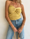Ground Breakers Halter Top in Lemon - Stitch And Feather