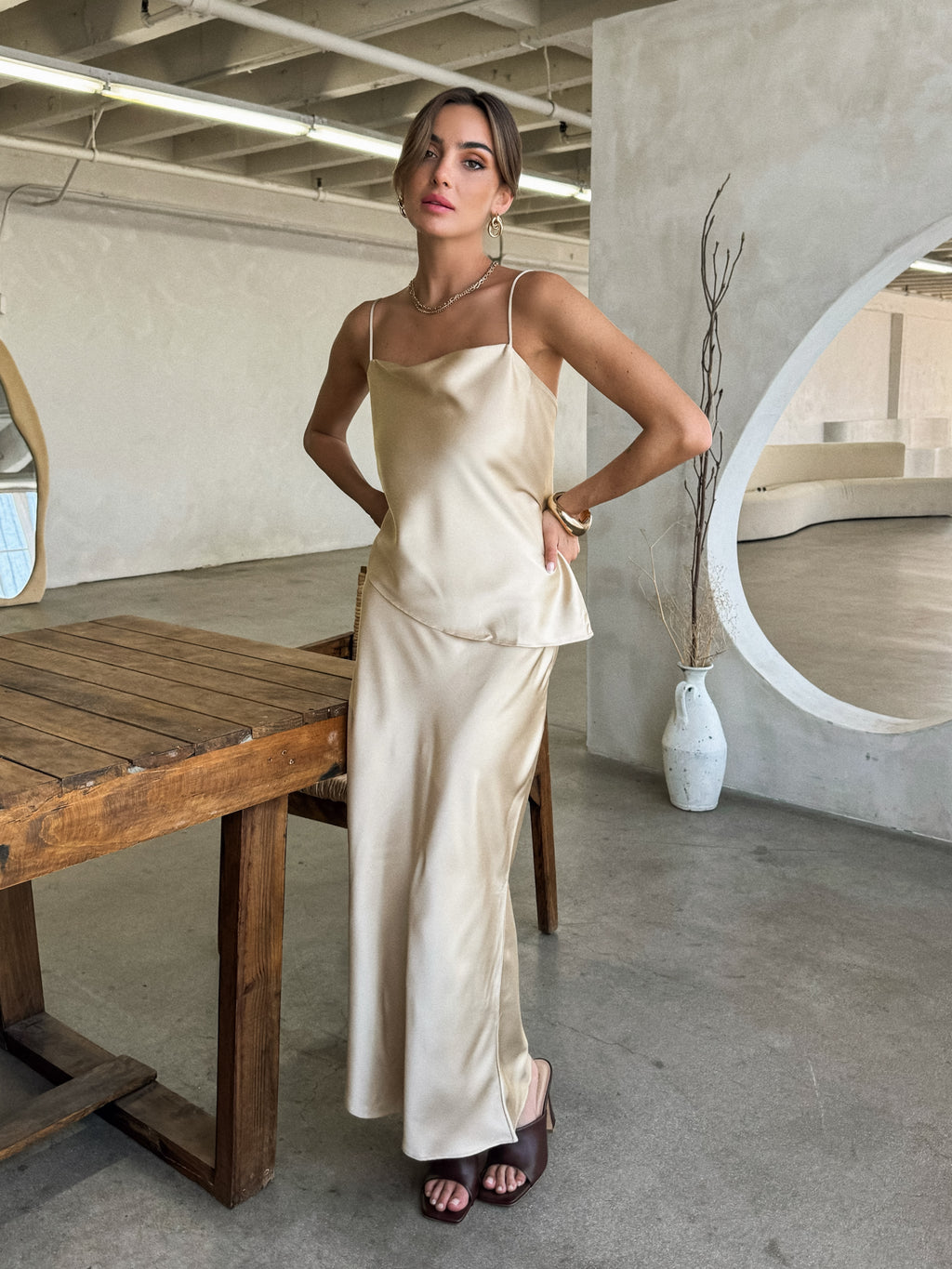 Champagne Problems Maxi Skirt