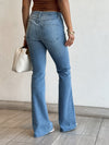 Cleo Skinny Flare Jeans in Med Denim - Stitch And Feather