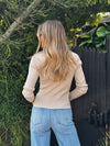 Teddy Ribbed Top in Oatmeal - Stitch And Feather