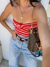 Strawberry Cream Tube Top - Stitch And Feather