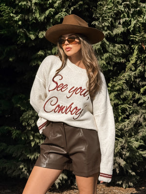 See You Cowboy Sweater - Stitch And Feather