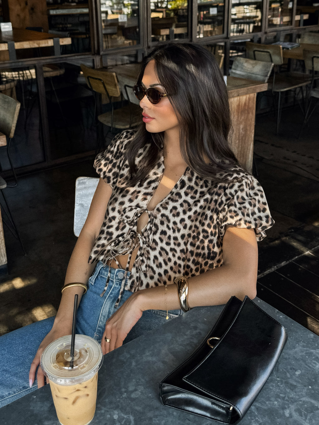 Sabrina Tie Front Top - Stitch And Feather