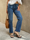 90's Straight Leg Jeans in Dark Denim - Stitch And Feather