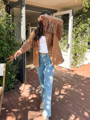 Blaine Fringe Suede Jacket - Stitch And Feather