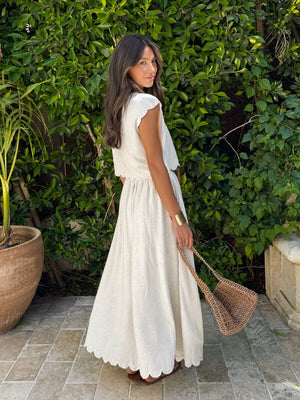Rue Linen Maxi Skirt - Stitch And Feather