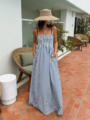 Mediterranean Smocked Maxi Dress - Stitch And Feather