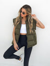 Belong Together Puffer Vest in Olive - Stitch And Feather