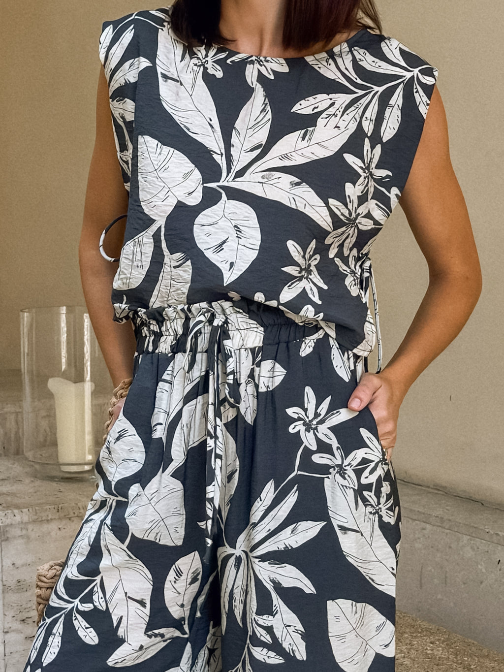 Leila Side Tie Top - Stitch And Feather
