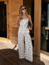 Strapless polka dot top- MTB2803-T, Cream - Stitch And Feather