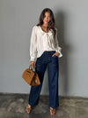 Maritza Ruffle Tie Blouse