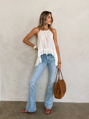 Willow Ruffle Halter Top - Stitch And Feather