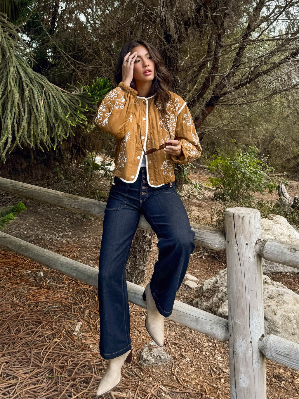 Kendra Embroidered Quilted Jacket - Stitch And Feather