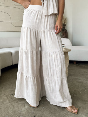 Dazed Tiered Wide Leg Pants - Stitch And Feather