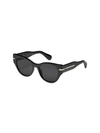 Chit Chat Sunnies in Blk/Smoke - Stitch And Feather