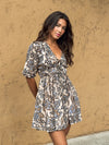 Sandy Skies Floral Mini Dress - Stitch And Feather