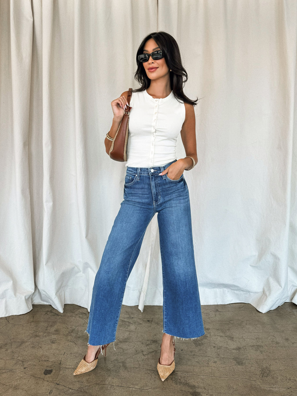 Over You Tank in Cream - Stitch And Feather
