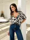 Better Off Floral Ruffle Blouse - Stitch And Feather