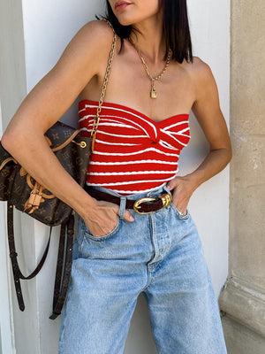 Strawberry Cream Tube Top - Stitch And Feather