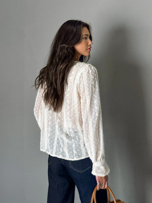 Maritza Ruffle Tie Blouse