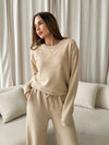 Sunday Morning Knit Sweatshirt in Taupe