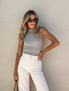 Wine and Dine Top in Sea Green - Stitch And Feather