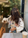 Haisley Patchwork Crochet Sweater - Stitch And Feather