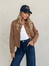 Elianna Cropped Shacket in Clay