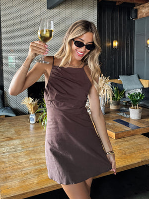 Maple Pleated Mini Dress - Stitch And Feather