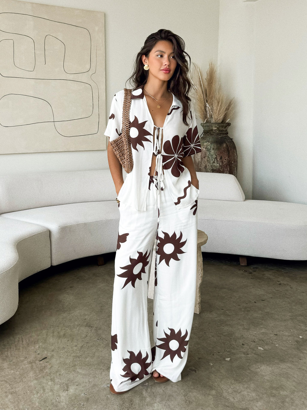Coco Wide Leg Pants - Stitch And Feather