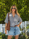 Kya Gingham Button Up - Stitch And Feather
