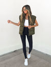 Belong Together Puffer Vest in Olive - Stitch And Feather