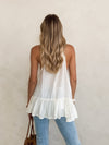 Willow Ruffle Halter Top - Stitch And Feather