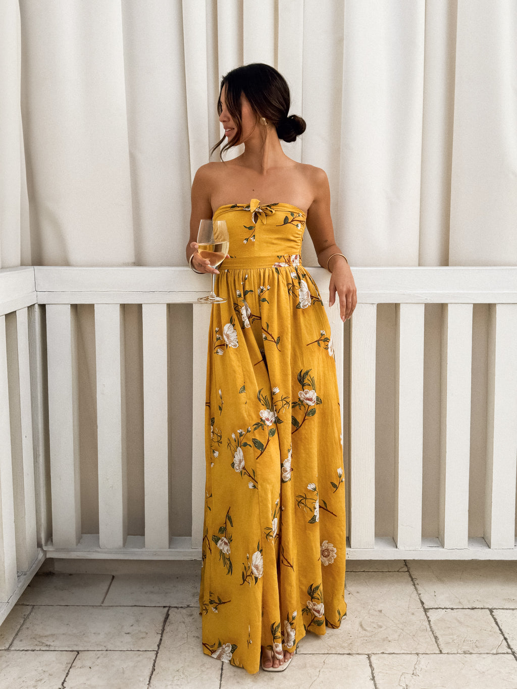 Dandelions Strapless Jumpsuit - Stitch And Feather