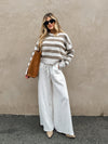 Alpaca Stripe Knit Sweater