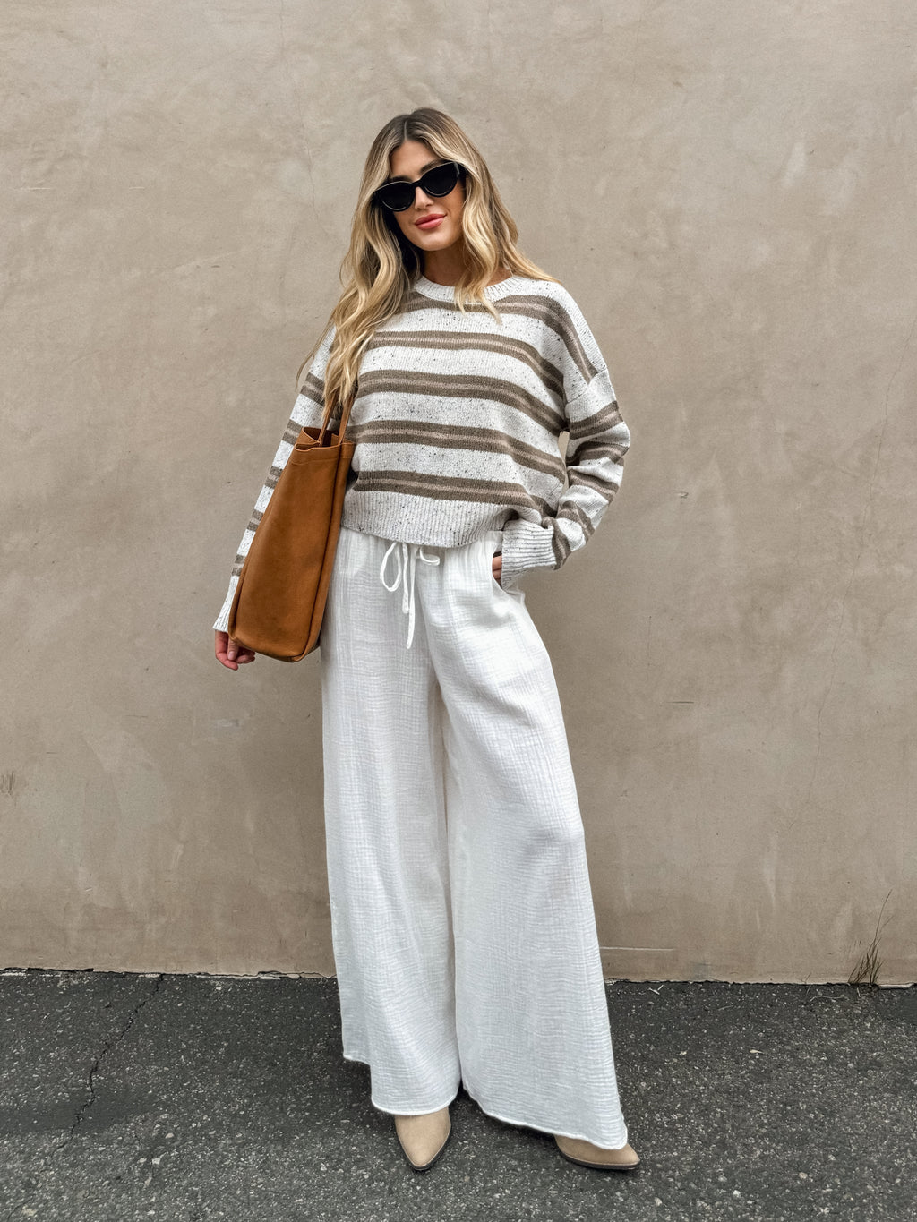 Alpaca Stripe Knit Sweater