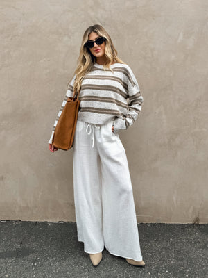 Alpaca Stripe Knit Sweater