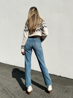 Outer Limits Clean Stretch Jeans in Med Denim - Stitch And Feather