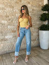 Ground Breakers Halter Top in Lemon - Stitch And Feather