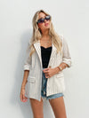 Weekend Vibe Linen Blazer - Stitch And Feather